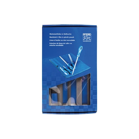 Pferd PFERD File Set - Hand, Three Square, Square, Tapered Half Round, Round 8" Second Cut 16079